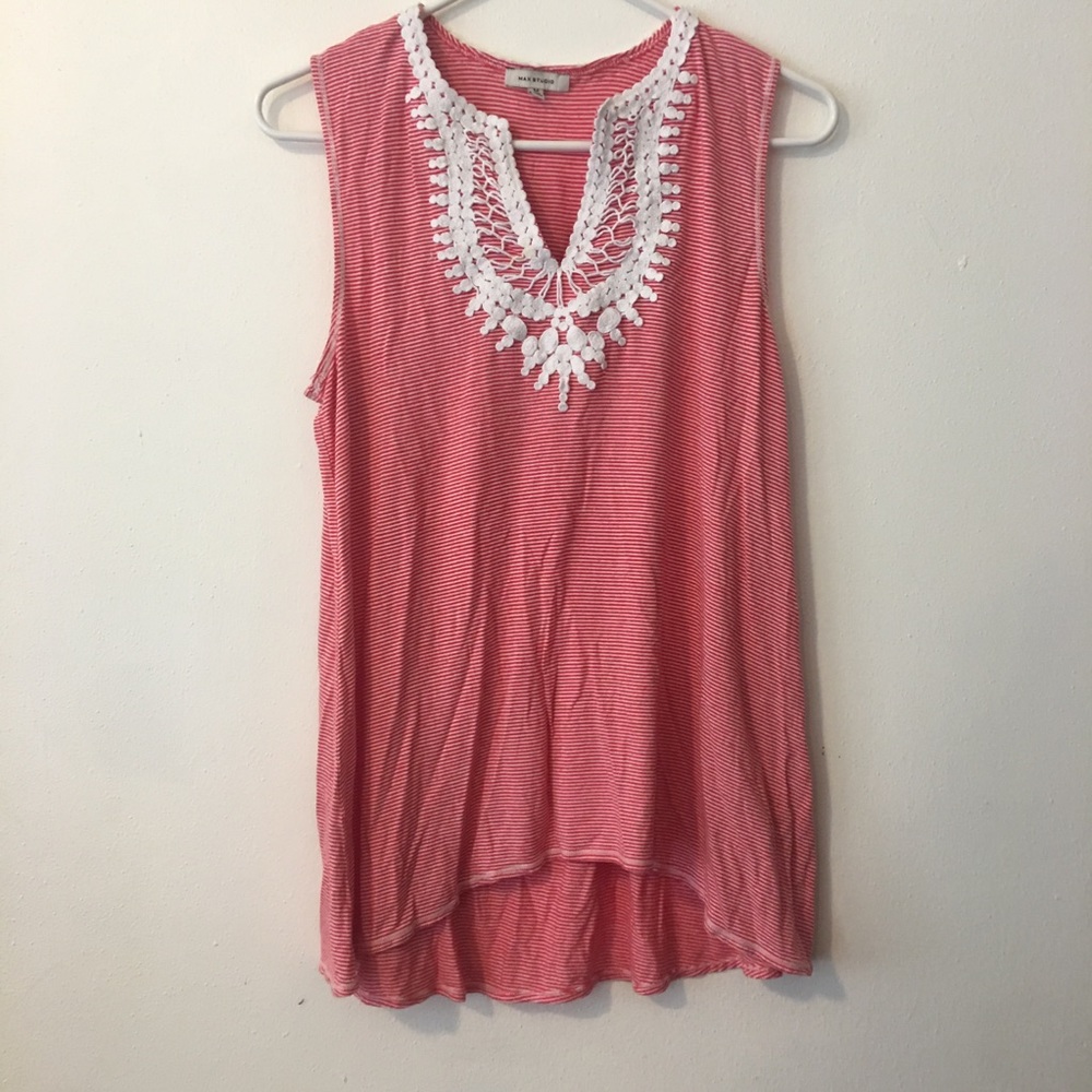 Striped Tanktop with Collar detailing